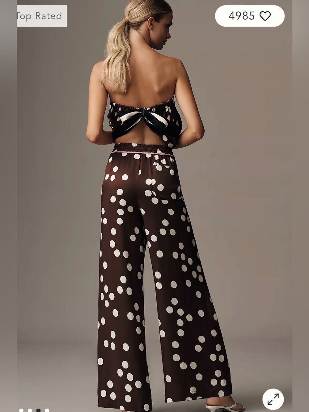 Mauve SET by Anthro Brooklyn printed - Picture 3 of 4